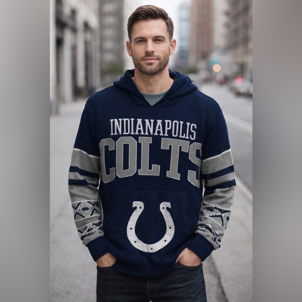 NFL Indianapolis colts Blue and White Team hoodie